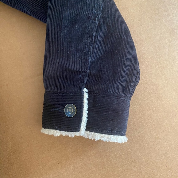 NWOT Marine Layer Dark Navy Blue Sherpa Lined Corduroy Jacket Men's Medium - Picture 5 of 7
